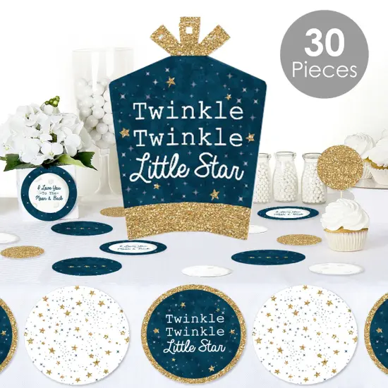 Big Dot of Happiness Twinkle Twinkle Little Star - Baby Shower or Birthday Party Decor and Confetti - Terrific Table Centerpiece Kit - Set of 30 {3}
