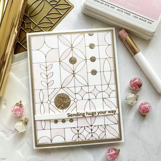 Pinkfresh Studio Stencils 4.25"X5.25" 5/Pkg-Modern Design Blocks Layering {5}