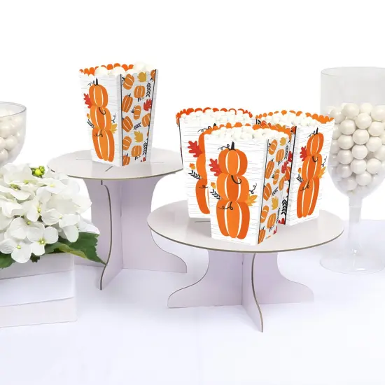 Big Dot of Happiness Fall Pumpkin - Halloween or Thanksgiving Party Favor Popcorn Treat Boxes - Set of 12 {4}