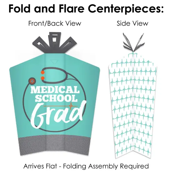 Big Dot of Happiness Medical School Grad - Doctor Graduation Party Decor and Confetti - Terrific Table Centerpiece Kit - Set of 30 {6}