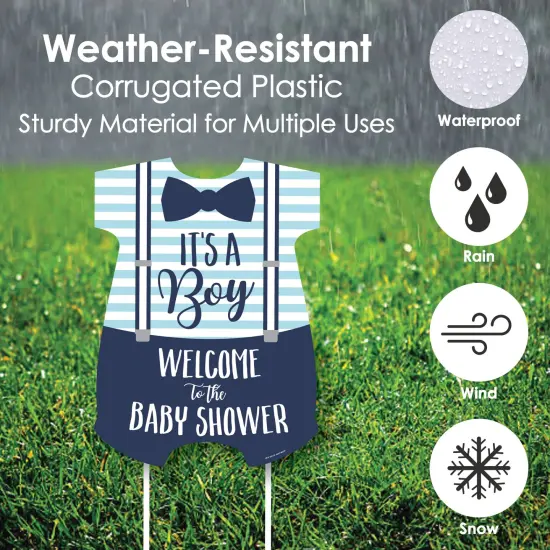 Big Dot of Happiness It's a Boy - Party Decorations - Blue Baby Shower Welcome Yard Sign {4}