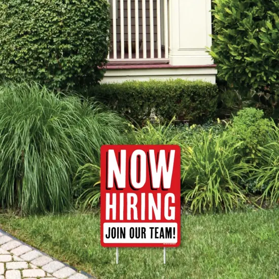 Big Dot of Happiness Now Hiring - Outdoor Lawn Sign - Business Yard Sign - 1 Piece {1}