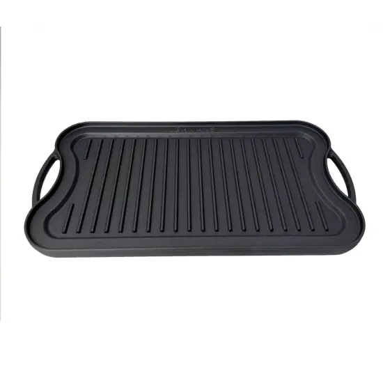 Lehman's Cast Iron Griddle Cookware Nitrogen Hardened Double Sided 20 inch {1}