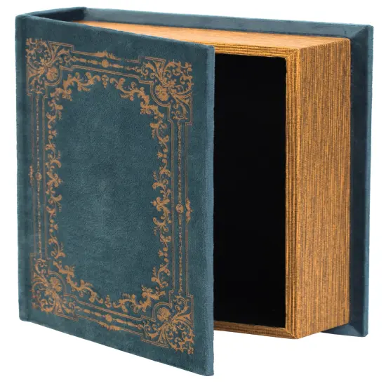 Decorative Vintage Book Shaped Trinket Storage Box Red {8}