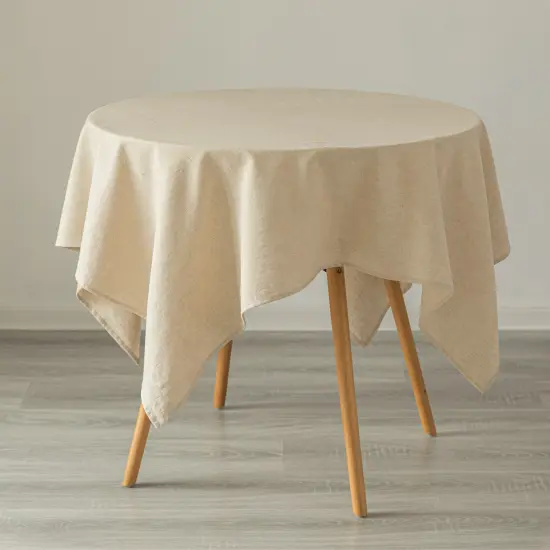 Deerlux 100% Pure Linen Washable Tablecloth Solid Color {4}