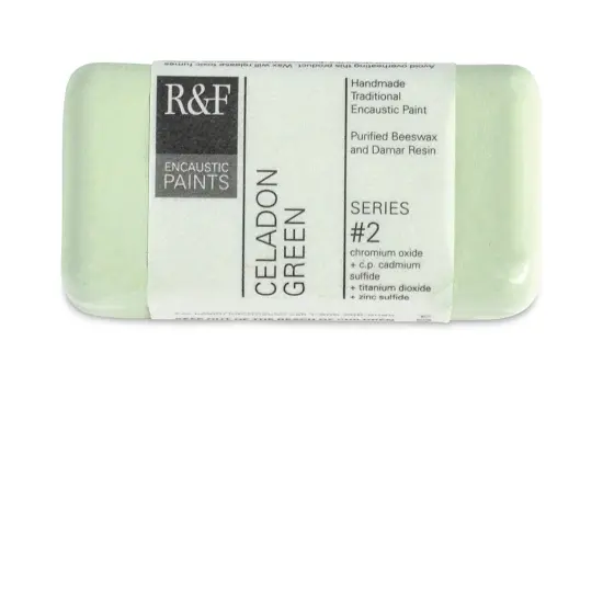 R&F Encaustic Paint Block - Celadon Green, 40 ml block {2}