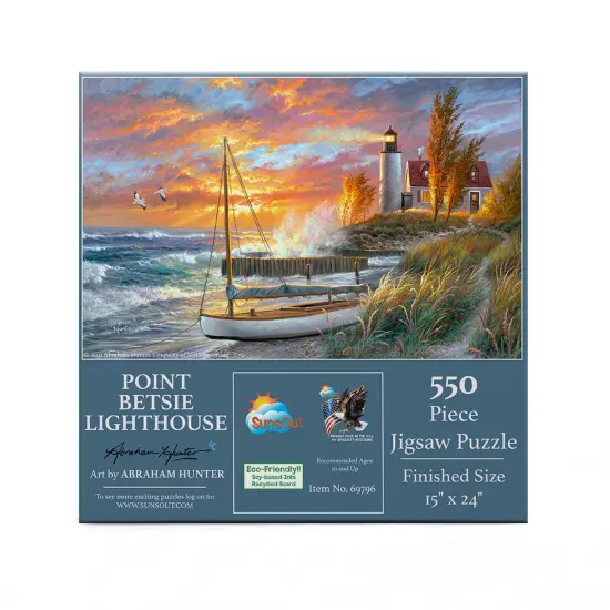 Sunsout Point Betsie Lighthouse 550 pc Jigsaw Puzzle 69796 {4}