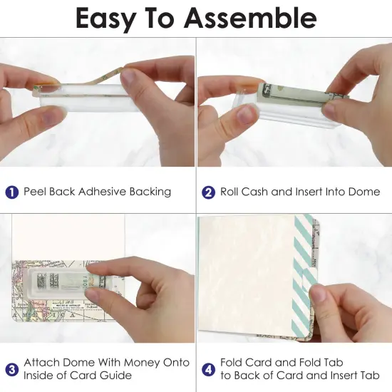 Big Dot of Happiness World Awaits - DIY Assorted Travel Themed Cash Holder Gift - Funny Money Cards - Set of 6 {4}