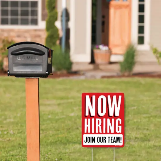 Big Dot of Happiness Now Hiring - Outdoor Lawn Sign - Business Yard Sign - 1 Piece {3}
