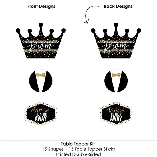 Big Dot of Happiness Prom - Prom Night Party Centerpiece Sticks - Table Toppers - Set of 15 {6}