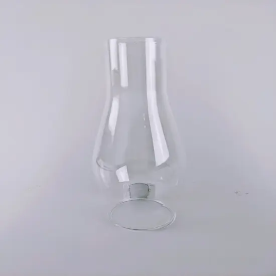 Clear Smooth Top Glass Oil Lamp Chimney 2 5/8" OD Base x 8.5" High {1}