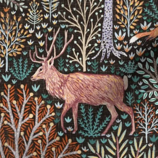 Various Fabrics by the Yard or Fat Quarter Woodland Rustic Autumn Thanksgiving Animals Leaves Pine Custom Printed Fabric by Spoonflower {7}