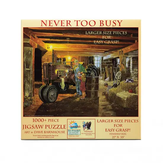 Sunsout Never too Busy 1000 pc Large Pieces Fathers Day Jigsaw Puzzle 27817 {4}