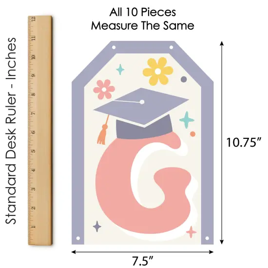 Big Dot of Happiness Groovy Grad - Hanging Vertical Paper Door Banners - Hippie Graduation Party Wall Decoration Kit - Indoor Door Decor {7}