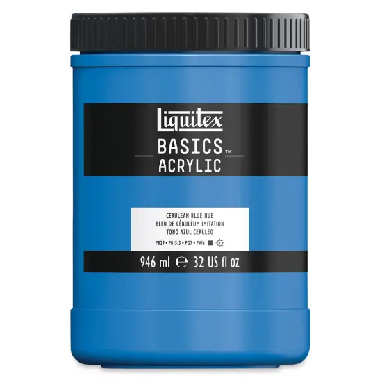 Liquitex Basics - Cerulean Blue Hue, 32 oz jar {2}