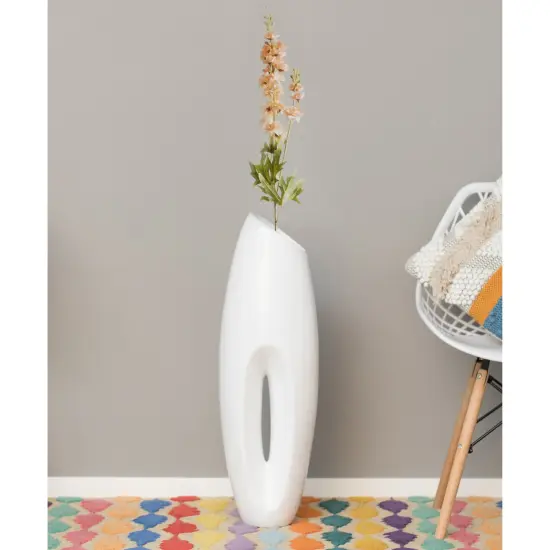 Tall Floor Vase, Modern White Large Floor Vase, 40-inch Vase, Decorative Lightweight Vase, for the Entryway, Dining Room, Living Room, or Bedroom {2}