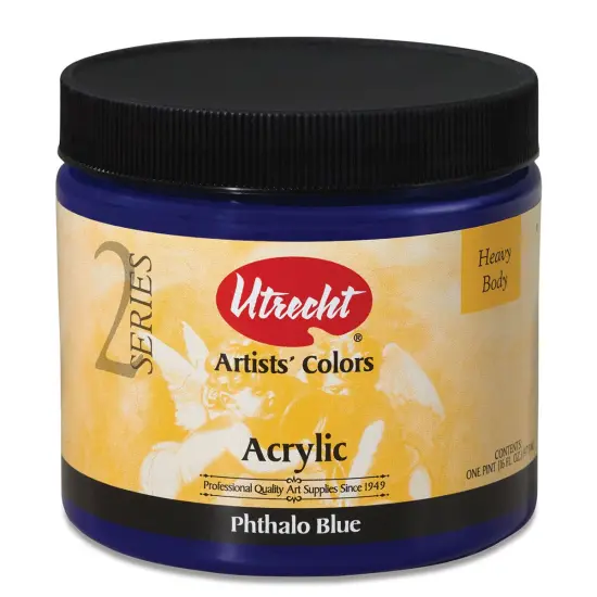 Utrecht Artists' Acrylic Paint - Phthalo Blue (Green Shade), Pint {1}