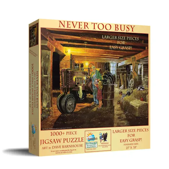 Sunsout Never too Busy 1000 pc Large Pieces Fathers Day Jigsaw Puzzle 27817 {3}
