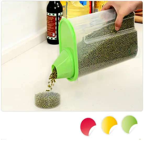 BPA-Free Food Storage Containers with Lid - Perfect for Storing Flour, Sugar, Grains, Rice, Cereals, and Baking Supplies for Better Kitchen Organization - Set of 3 in Green, Pink, and Yellow {5}