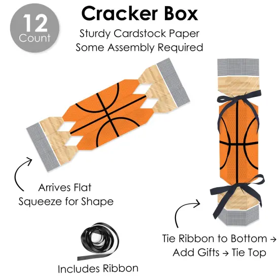 Big Dot of Happiness Nothin' But Net - Basketball - No Snap Baby Shower or Birthday Party Table Favors - DIY Cracker Boxes - Set of 12 {6}