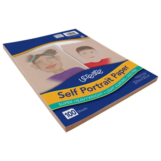 Self Portrait Paper, Light Almond, 9" x 12", 100 Sheets Per Pack, 6 Packs {3}