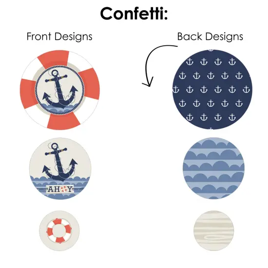 Big Dot of Happiness Ahoy - Nautical - Baby Shower or Birthday Party Decor and Confetti - Terrific Table Centerpiece Kit - Set of 30 {7}