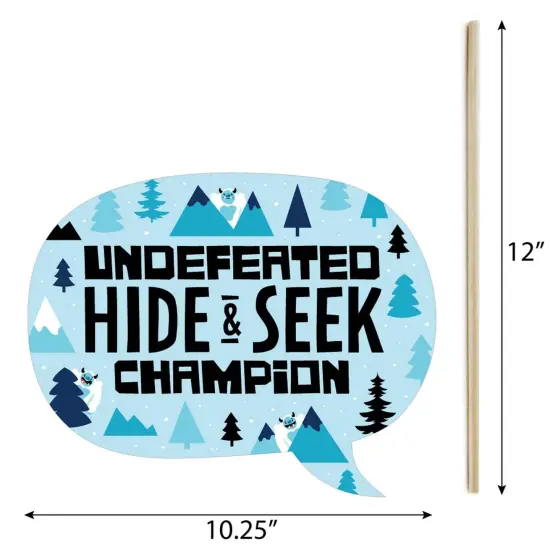 Big Dot of Happiness Funny Yeti to Party - Abominable Snowman Party or Birthday Party Photo Booth Props Kit - 10 Piece {7}