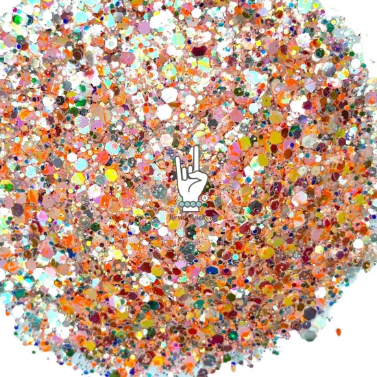 Crazy In Love Mirror Shine Tie Dye Pearlescent Pixie for Poxy Chunky Glitter Mix {1}