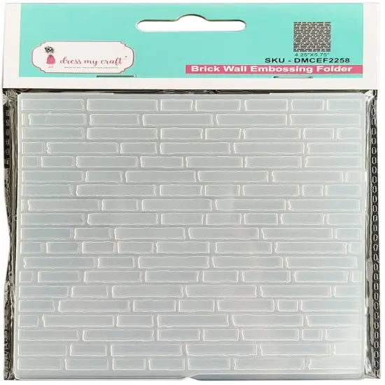 Dress My Craft Embossing Folder 4.25"X5.75"-Brick Wall {1}