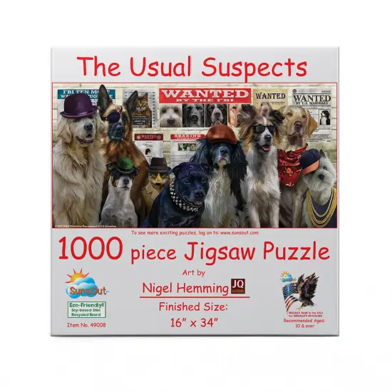 Sunsout The Usual Suspects 1000 pc Jigsaw Puzzle 49008 {4}