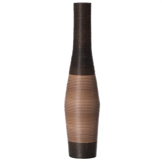 Tall Decorative Unique Floor Vase, Freestanding Designer Modern Floor Vase, floor flower vase, PVC Floor Vase, Large Flower Holder, 41-Inch-Tall Vase Brown {3}