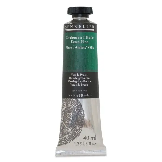 Sennelier Artists' Extra Fine Oil Paint - Phthalo Green Cool, 40 ml {1}