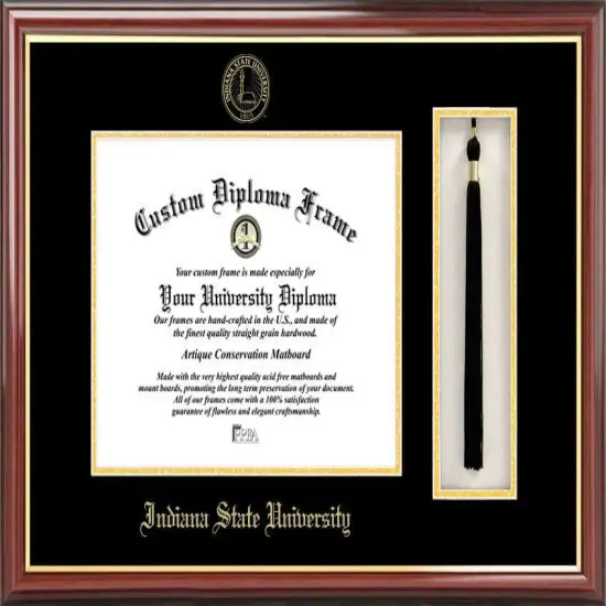 Indiana State 11w x 8.5h Tassel Box and Diploma Frame {1}