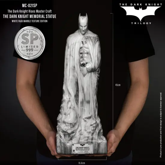 The Dark Knight Rises White Faux Marble Memorial Statue Table Top {2}