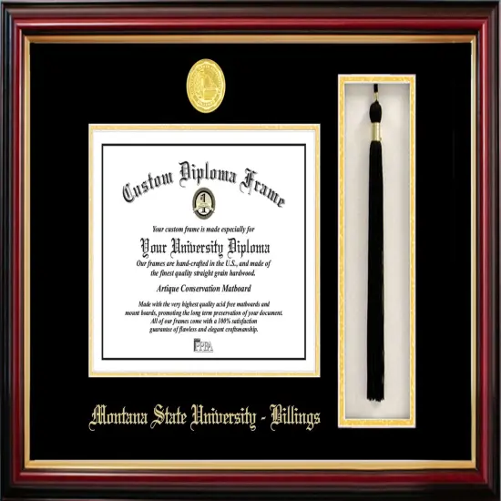 Montana State&nbsp;University&nbsp;Billings 8w x 6h Tassel Box and Diploma Frame {1}