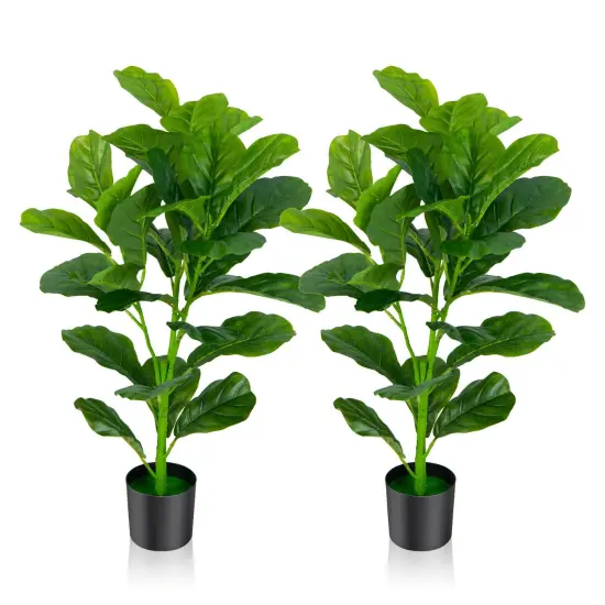 2-Pack Artificial Fiddle Leaf Fig Tree {1}