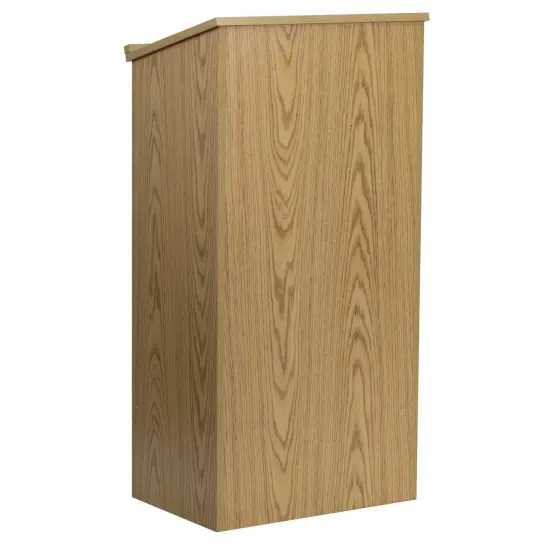 Emma and Oliver Stand-Up Wood Lectern / Restaurant Host Station Oak {3}