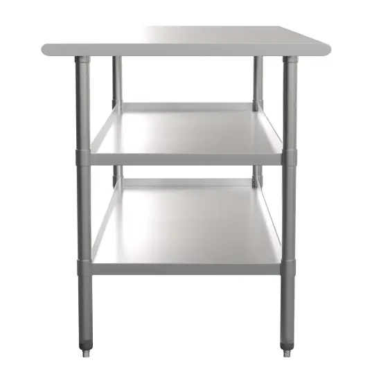 Emma and Oliver NSF Certified Stainless Steel 18 Gauge Work Table with 2 Undershelves {4}