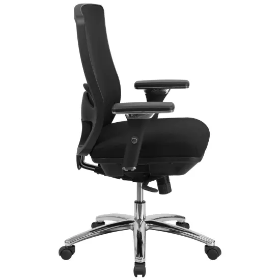 Emma and Oliver 24/7 Intensive Use Big & Tall 350 lb. Rated Mesh Multifunction Swivel Ergonomic Office Chair with Synchro-Tilt Black {5}