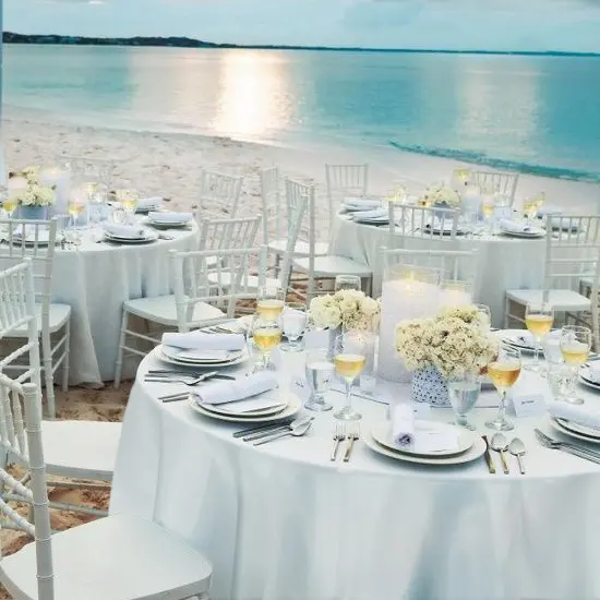 10 Pieces 120 Inch Home Restaurant Polyester Round Tablecloth {6}