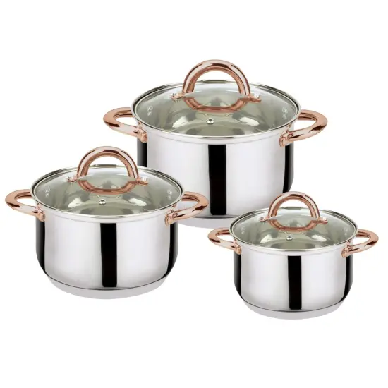 6-Piece Stainless Steel Casserole Set Pots and Lids&hellip; {1}