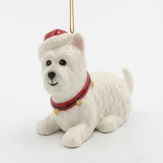 Ceramic West Terrier Dog Christmas Tree Ornament, Home D&eacute;cor, Gift for Her, Gift for Mom, Kitchen D&eacute;cor, Dog Lover Gift, Pet Loss Gift {3}