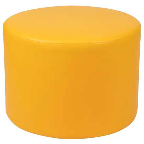 Emma and Oliver 18x24 Large Soft Seating Flexible Circle Backless Chair for Classrooms/Common Area Yellow {2}