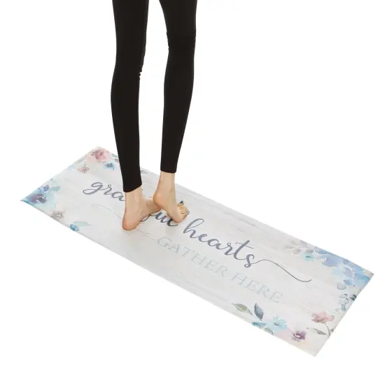 20" x 55" Chic Anti-Fatigue Memory Foam Kitchen Runner Mat (Grateful Hearts Gather) {2}