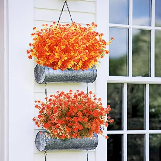 ArtBloom 6 Bundles Artificial Fall Flowers No Fade Faux Autumn Plants, Fake Indoor Outdoor Greenery for Thanksgiving Christmas Wedding Party Home Garden Fireplace D&eacute;cor (Multi) {2}