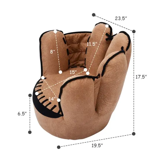 Household Five Fingers Baseball Glove Shaped Kids Leisure Upholstered Sofa {3}