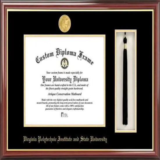 Virginia Tech 15.5w x 13.5h Tassel Box and Diploma Frame {1}