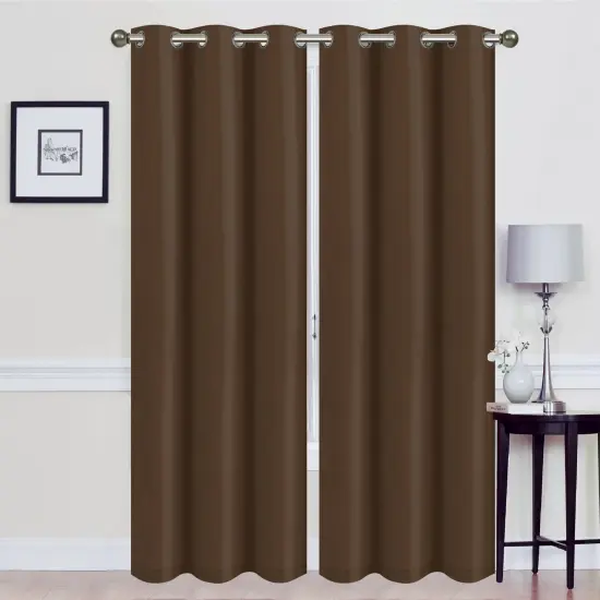 Madonna Foam-Backed Blackout Curtain Panels with Grommets Burgundy {4}