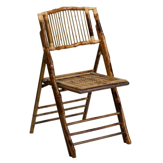 Emma and Oliver 4 Pack Bamboo Folding Chair {5}