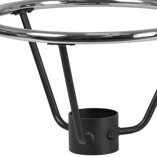 Emma and Oliver Bar Height Table Base Foot Ring with 4.25'' Column Ring - 19.5'' Diameter Silver {4}